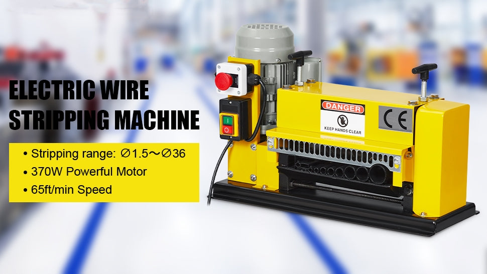 GARVEE Wire Stripping Machine 0.06 inch -1.5 inch 370w Portable Powered Wire Stripper Machine