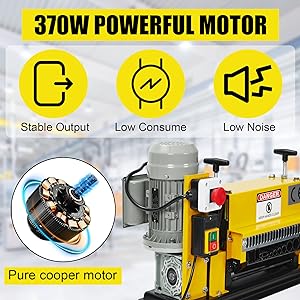 GARVEE Wire Stripping Machine 0.06 inch -1.5 inch 370w Portable Powered Wire Stripper Machine