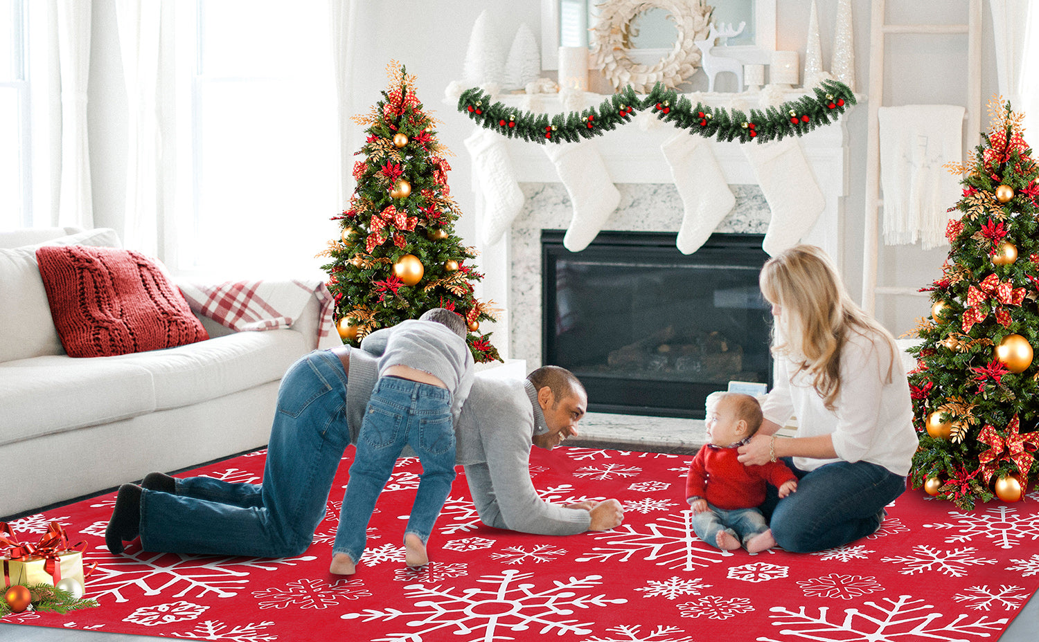Zantec Christmas Area Rug Features