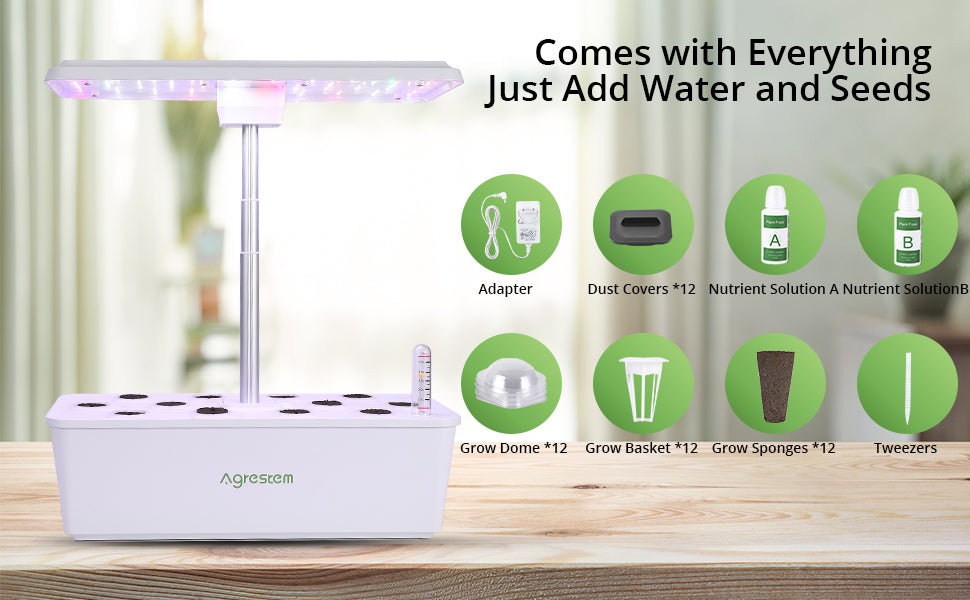 GARVEE Agrestem GE0 Automatic Hydroponic Growing System for Indoor Garden US Plug