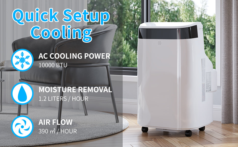 GARVEE Acekool 10000 BTU Portable Air Conditioner Cools