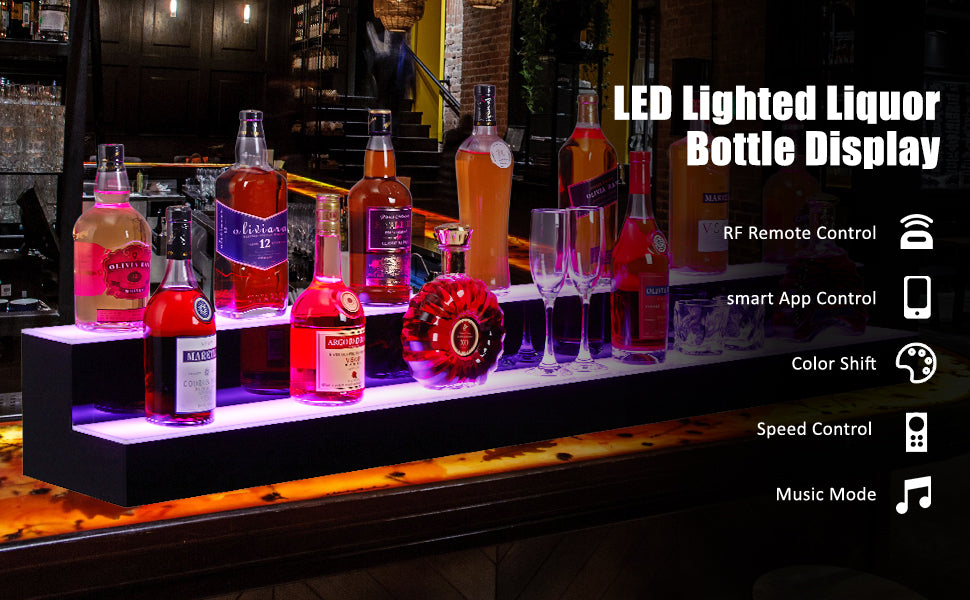 visualización LED para botellas de licor