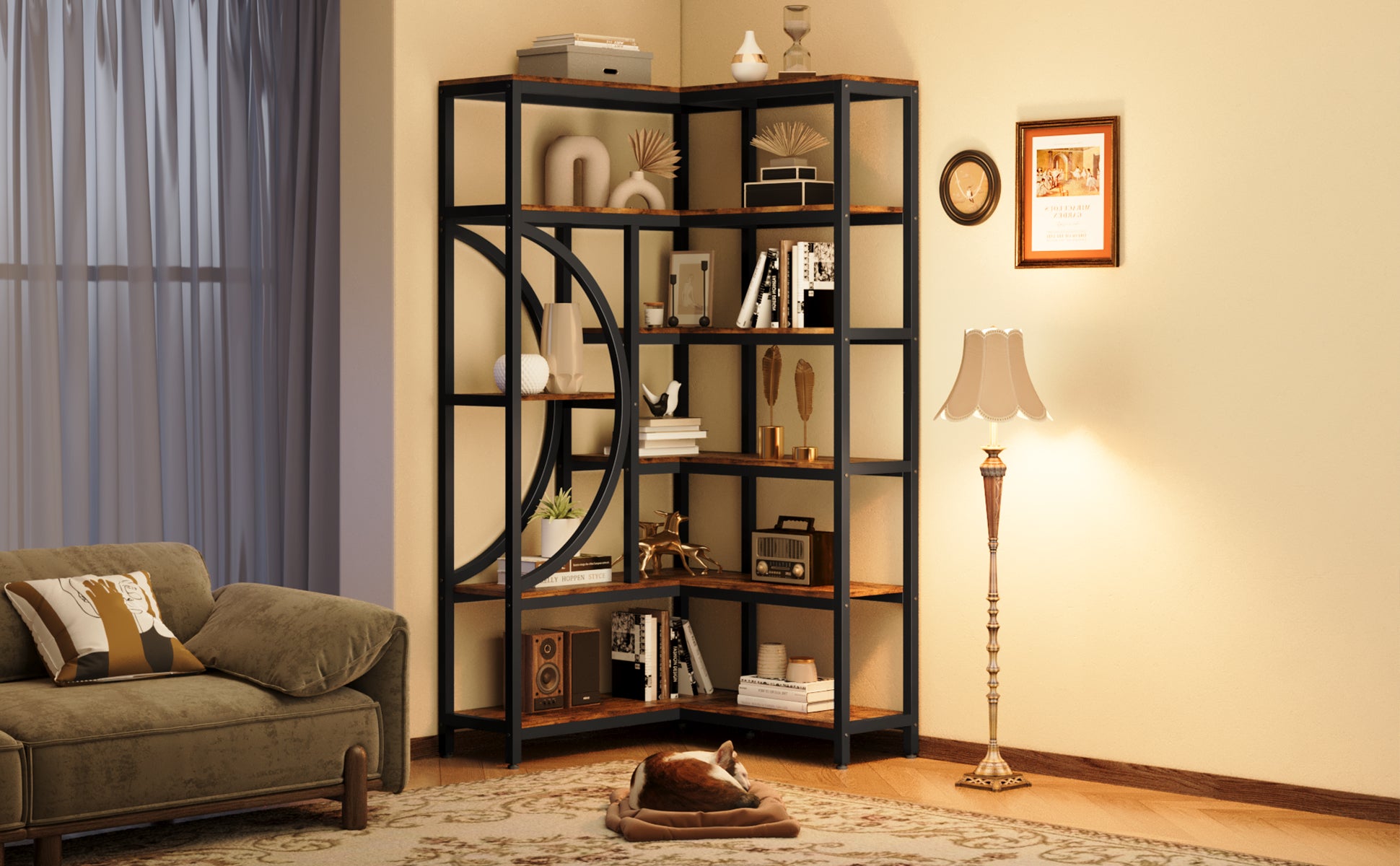 ThinkSTEM L-Shaped Corner Bookshelf