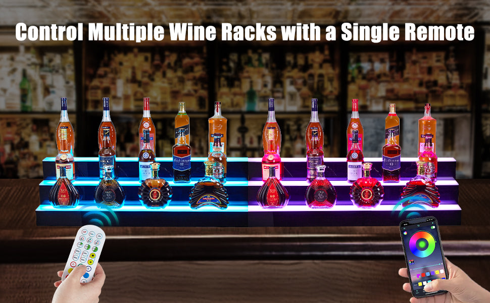 LED Lighted Liquor Bottle Display Shelf