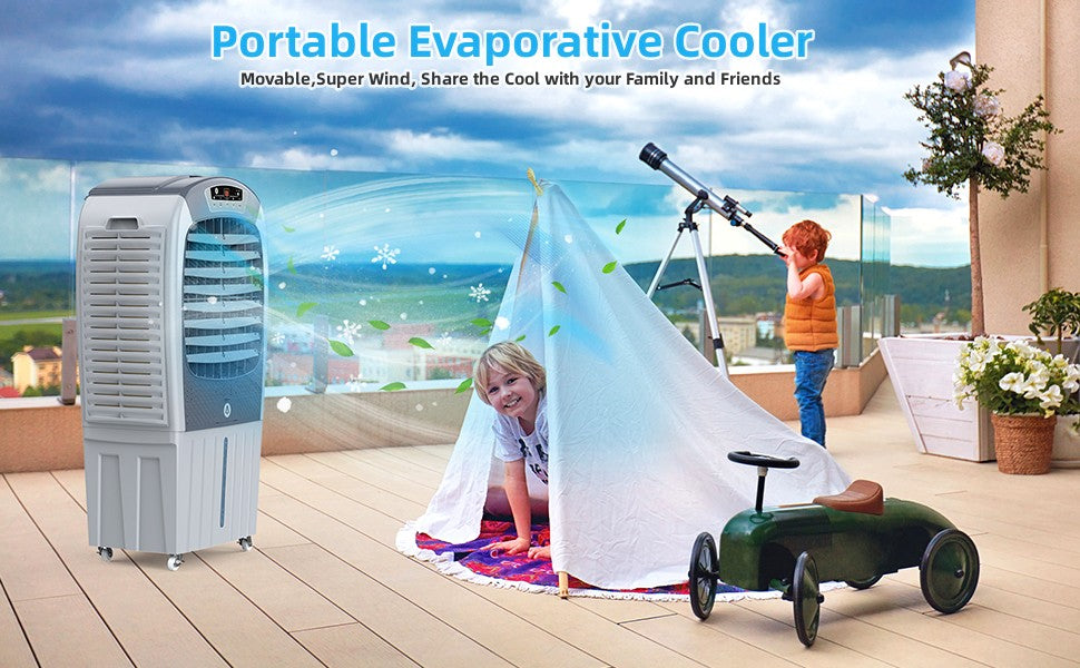 WHIZMAX Aprafie Evaporative Air Cooler 3500CFM Portable Air Conditioners Swamp Cooler Cooling Fan