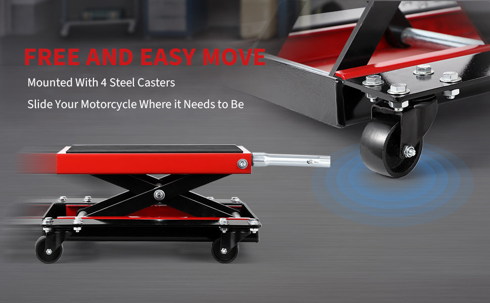 GARVEE Motorcycle Scissor Lift - Red