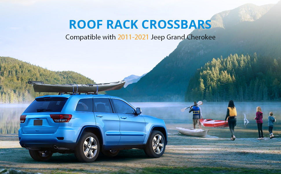 GARVEE Roof Rack Cross Bar Fit For 2011-2021 Jeep Cherokee Heavy Duty Steel Main Body Jeep Cherokee Cross Bars