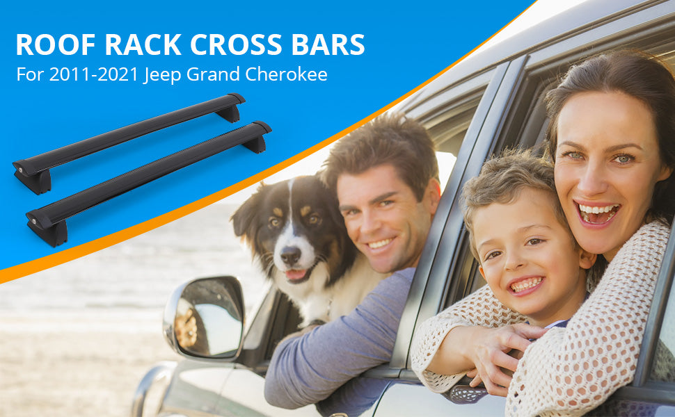 GARVEE Roof Rack Cross Bar Fit For 2011-2021 Jeep Cherokee Heavy Duty Steel Main Body Jeep Cherokee Cross Bars