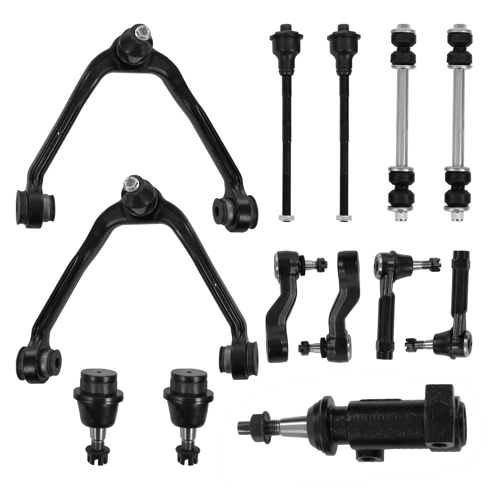 GARVEE 10pc Front Upper Control Arms Ball Joint Tie Rod Front Suspension Steering Kit