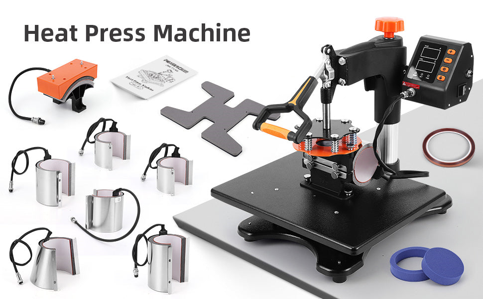 GARVEE 12 x 15 inch Heat Press Machine 11-in-1 Heat Press 800W Sublimation Machine Swing-Away Heat Press