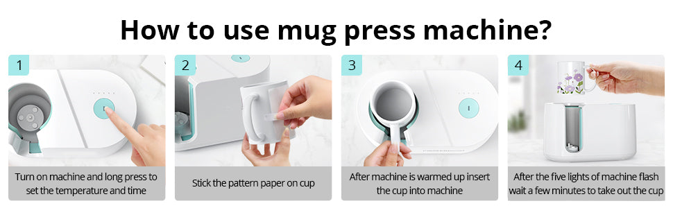 GARVEE Mug Press Machine Mug Heat Press for Sublimation of Coffee Mugs with One-Touch Setting