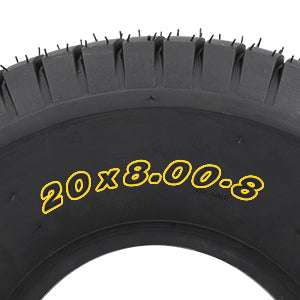 GARVEE 20x8.00-8 Lawn Mower Tire 2Pcs 20x8x8 20-8-8 Turf Tire For Lawn Mower Garden Tractors Riding Mowers Golf Cart Tire