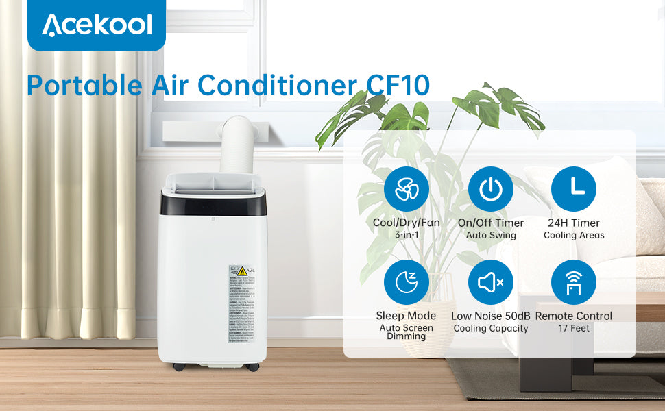 GARVEE Acekool 10000 BTU Portable Air Conditioner Cools