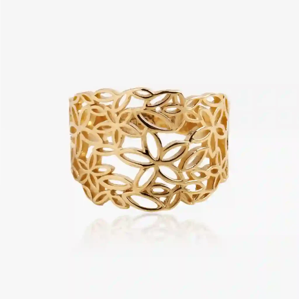 Anillo fabricado en Oro de ley 18 kilates (750mlms).
