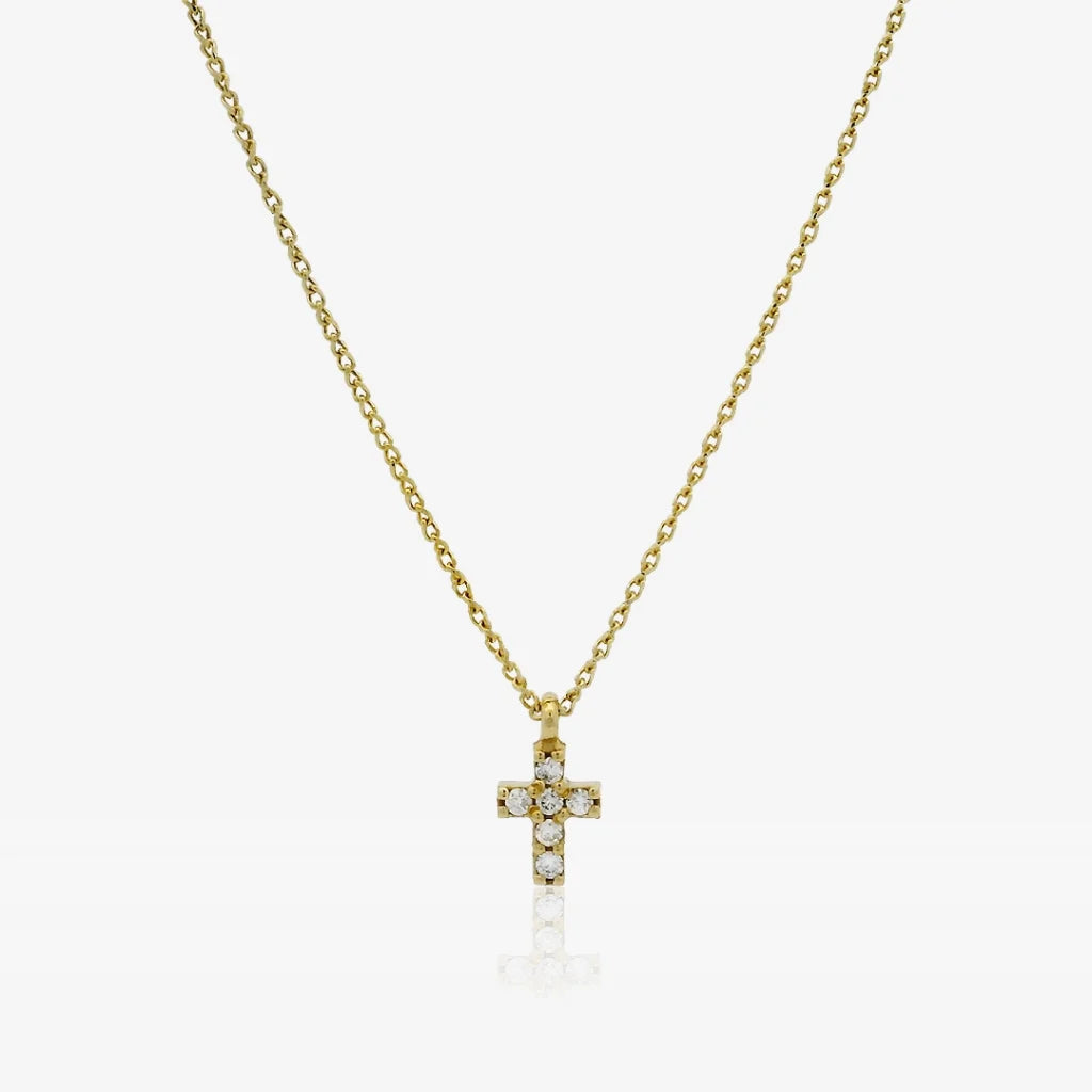 Collar fabricado en oro de ley 18K (750mlms) con 6 diamantes 0.06ct , color H SI