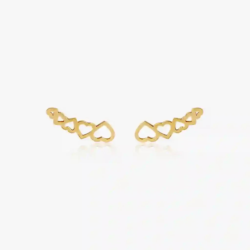 Pendientes fabricados en oro de ley 9K (375mlms)