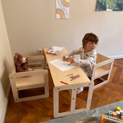 Montessori Kids Table With Chair