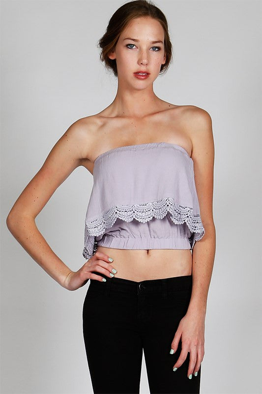 Lavender and Lace Tube Top Bella Dawn Boutique