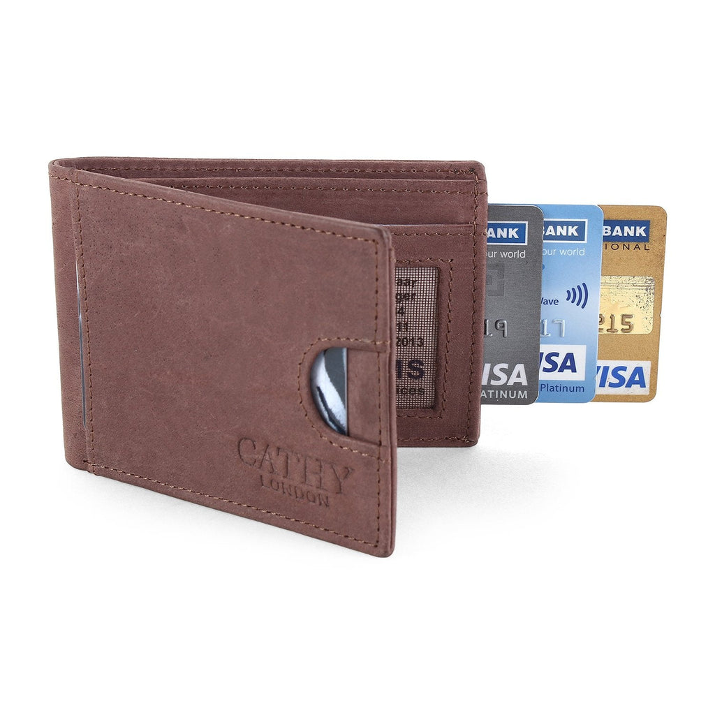 Cash Folded Card Holder With Bill Clip