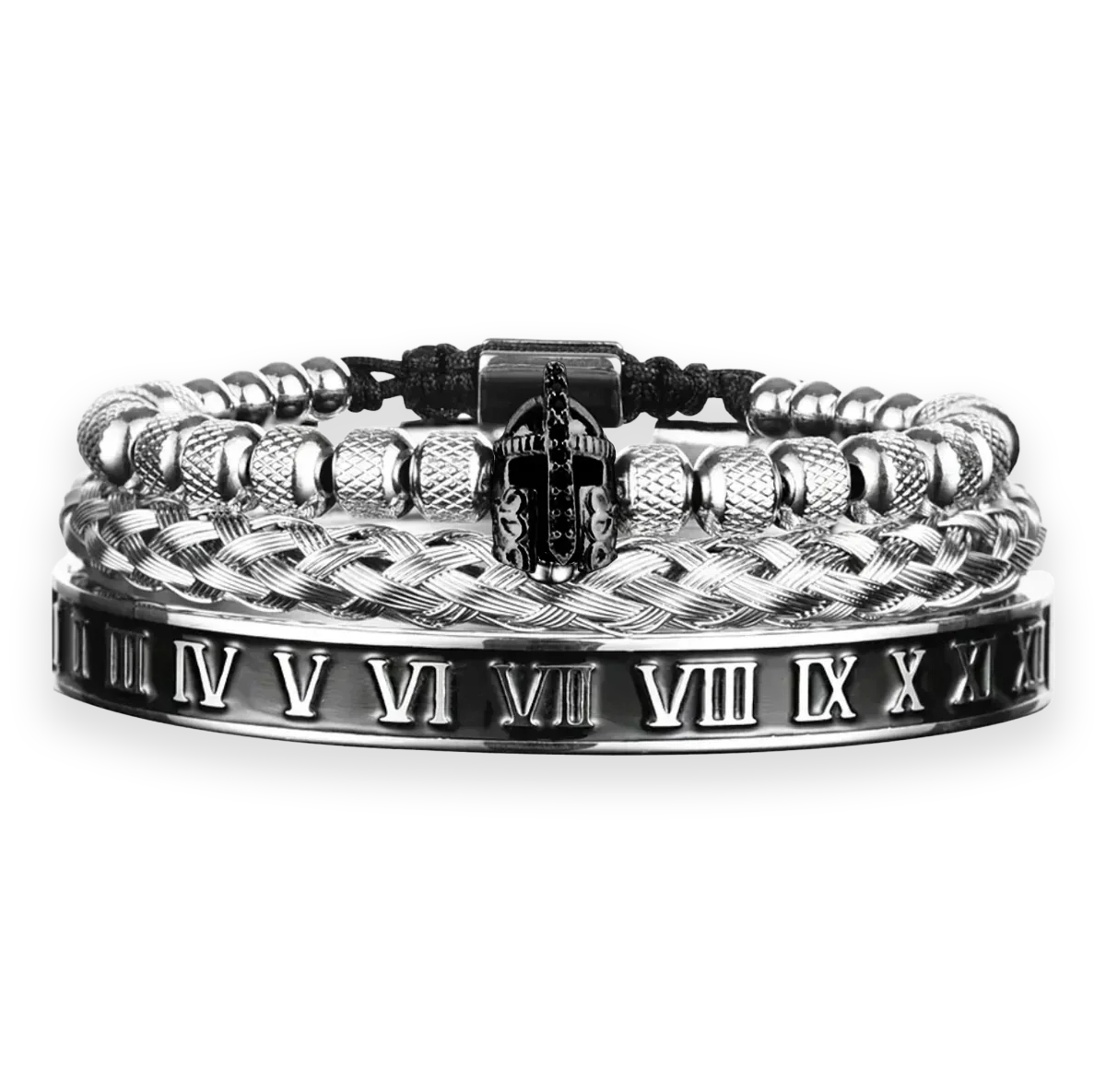 TRIO SPARTA- WHITE GOLD/BLACK