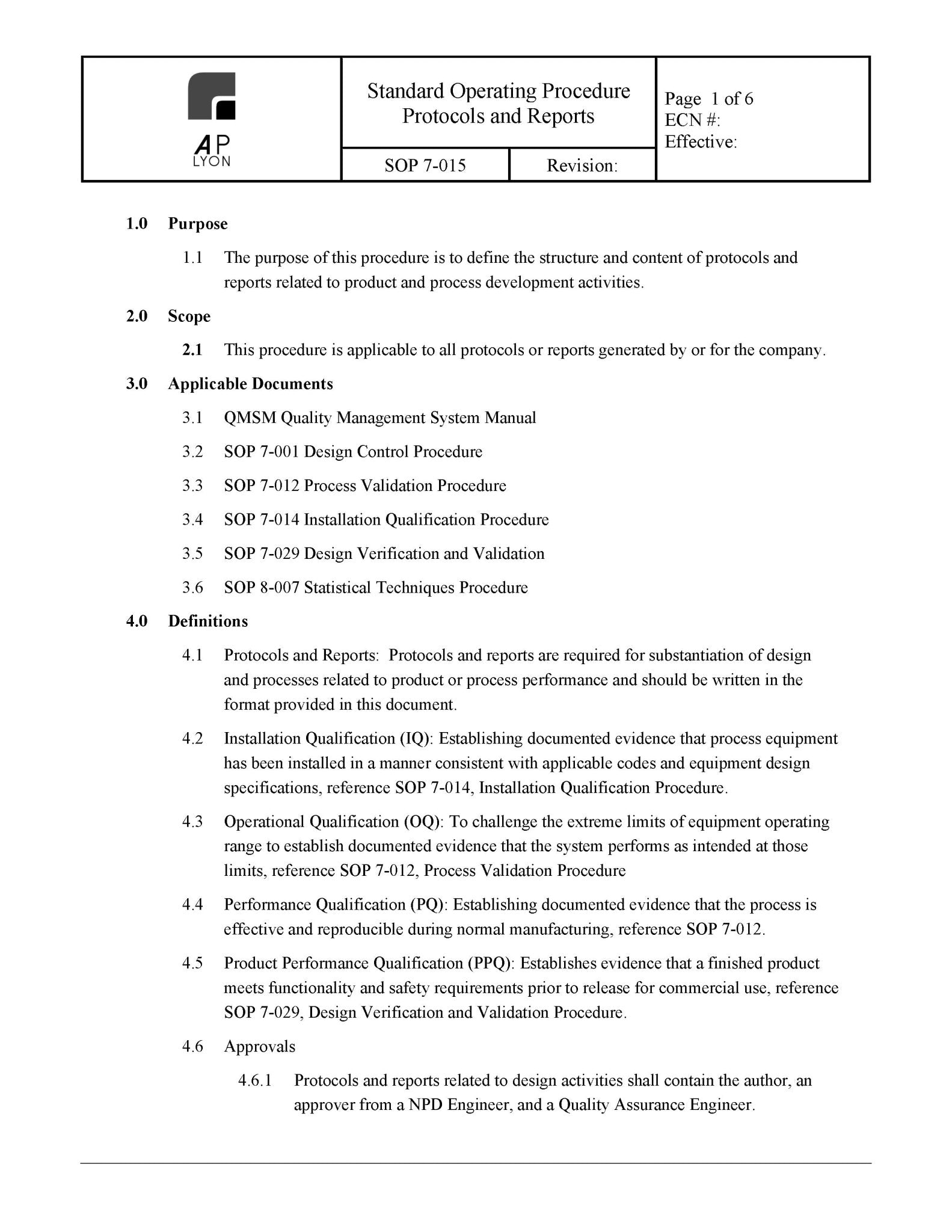 Medical Device Protocols and Reports Procedure