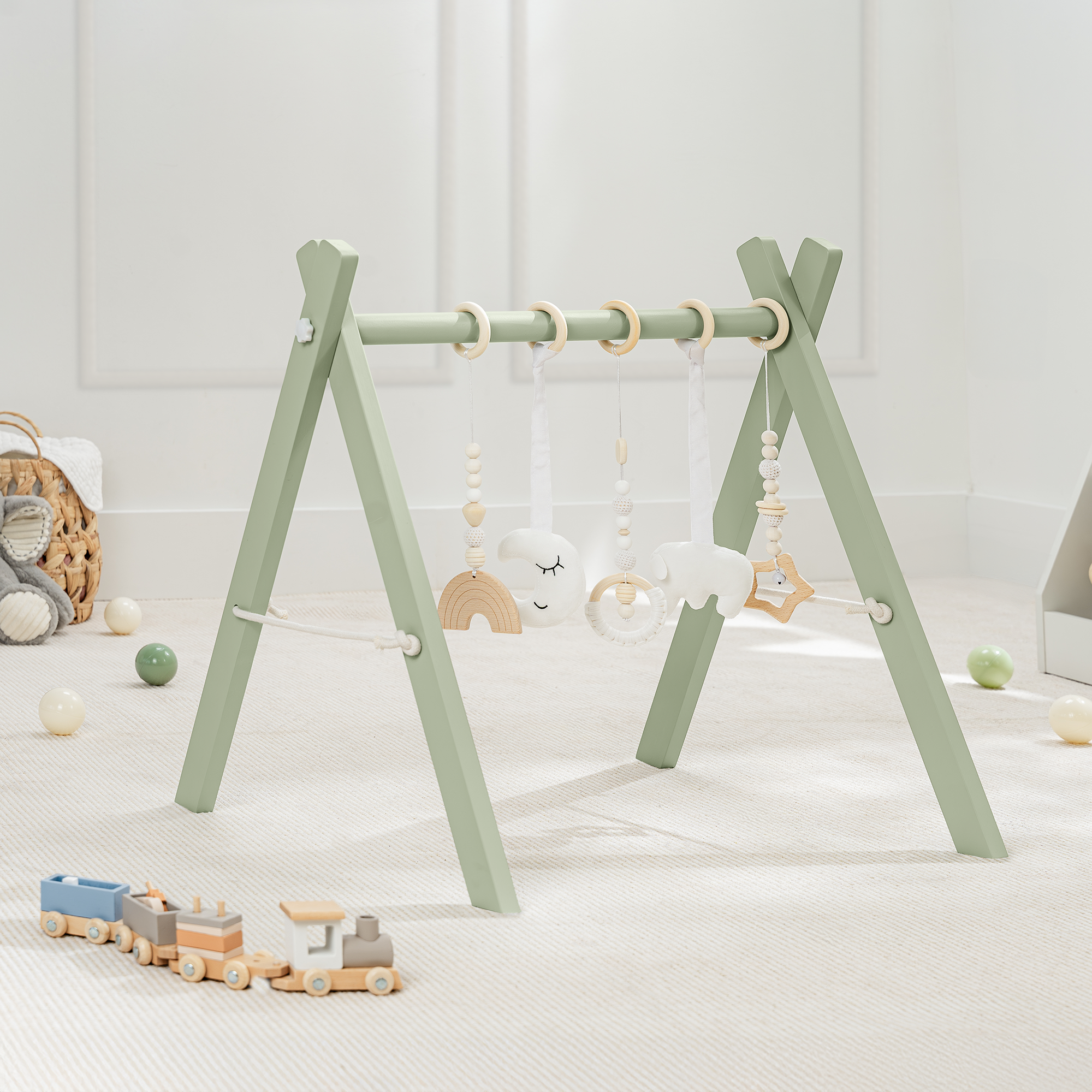 Baby Play Gym by Comfy Cubs in Sage