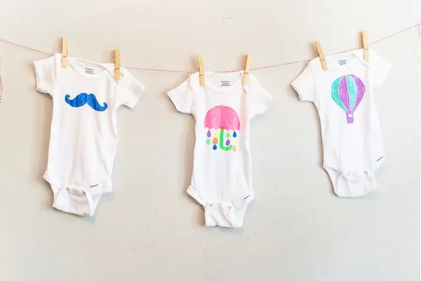 Rainbow Baby Shower Station With Tulip Fabric Markers