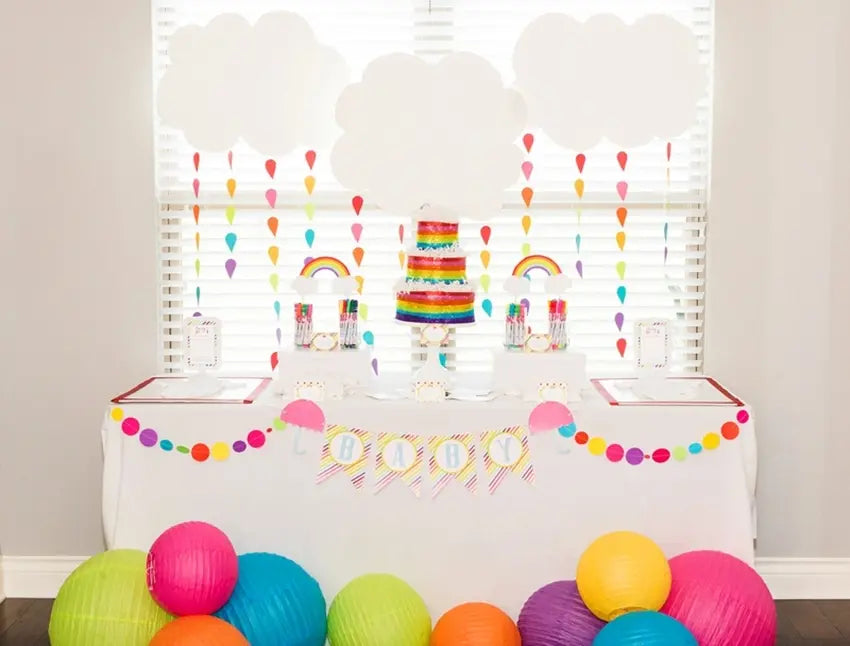 Rainbow Baby Shower Station With Tulip Fabric Markers