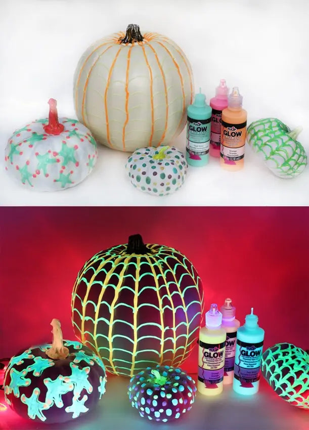 Glow in the Dark Puffy Paint Polka-dot Pumpkin