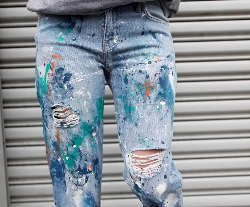 How To Splatter Paint Jeans