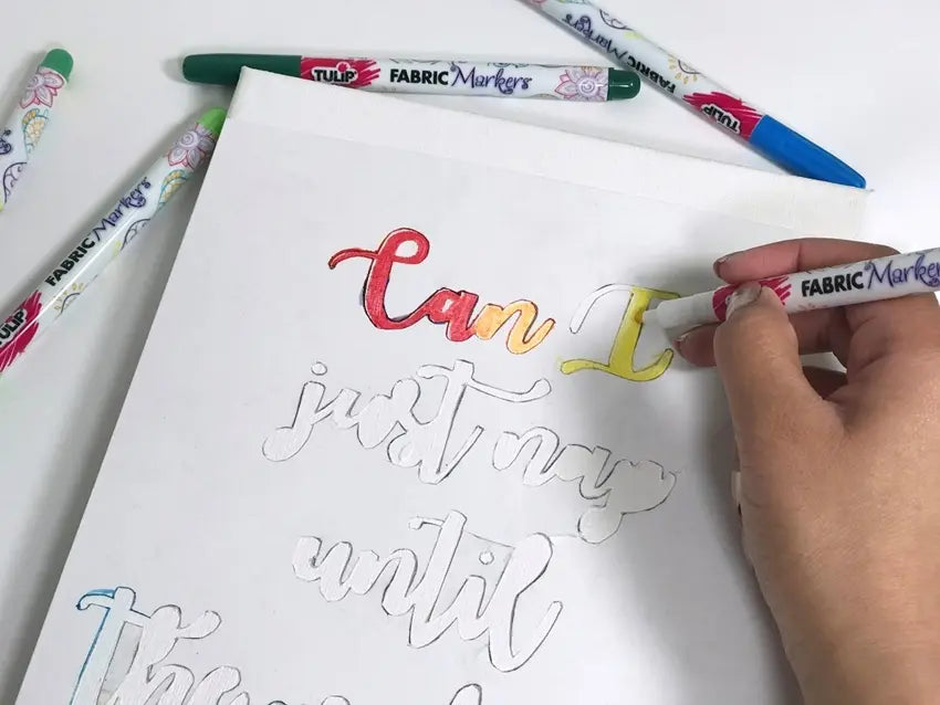 Rainbow Hand Lettered Canvas