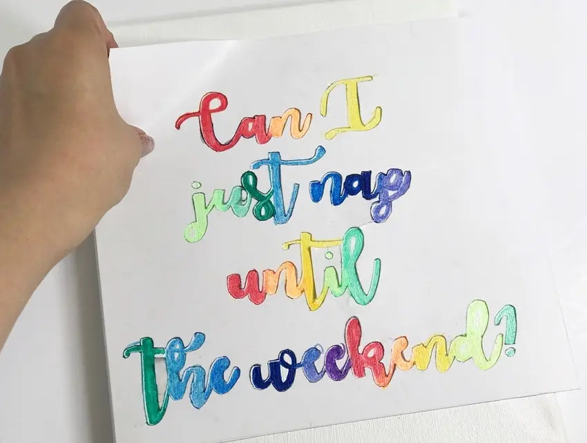 Rainbow Hand Lettered Canvas