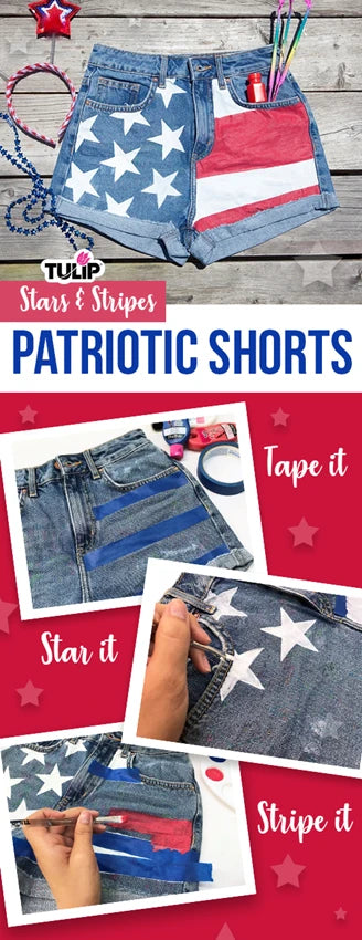 Americana-Inspired Cut-Off Shorts