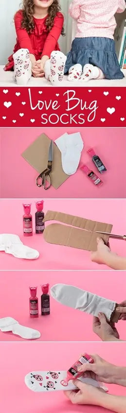 DIY Puffy Paint Non-Slip Socks – Tulip Color Crafts