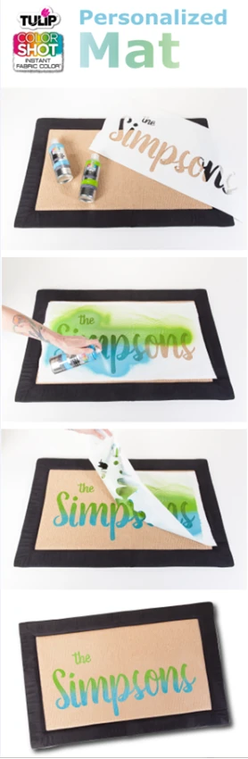 DIY Personalized Family Welcome Mat
