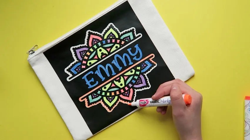 Stenciled Fabric Markers