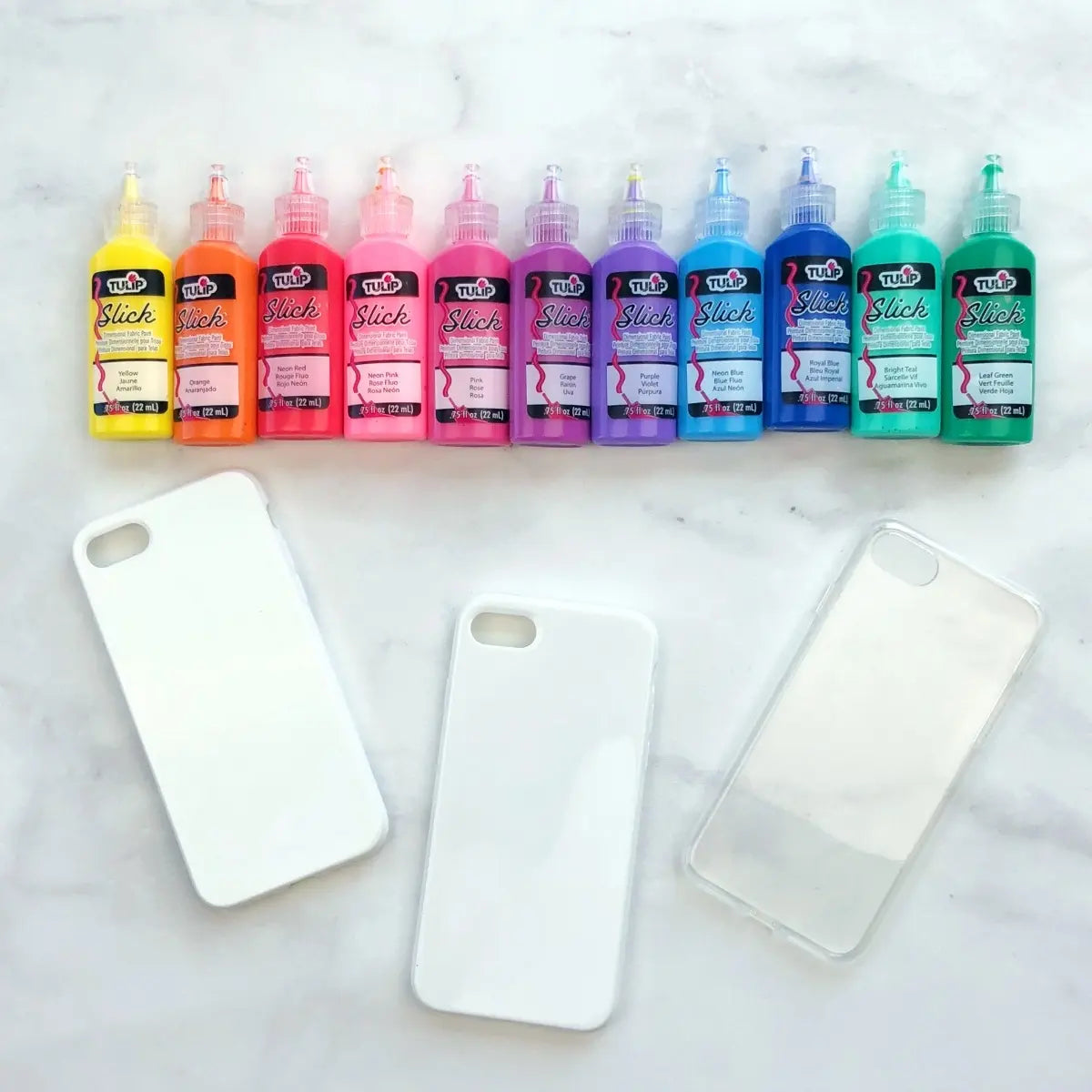 puffy paint diy phone cases