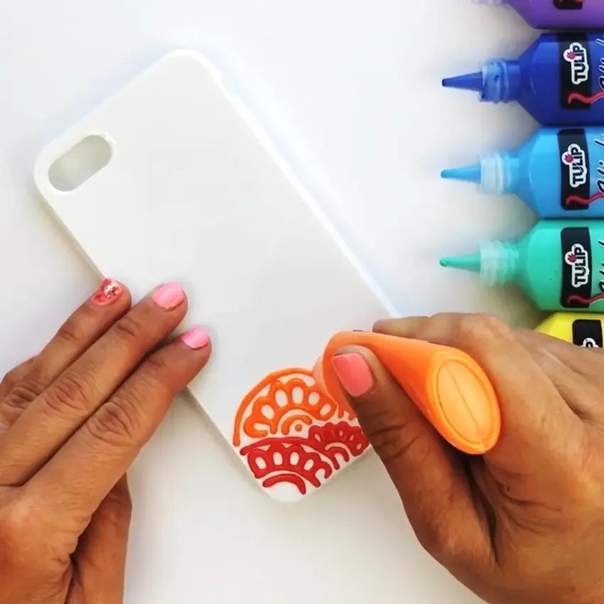 Create Mandala design on white phone case