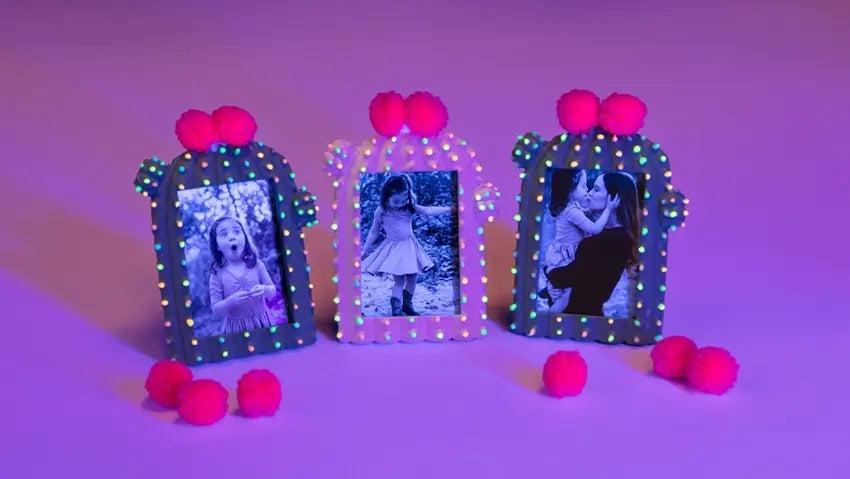 DIY Glow in the Dark Cactus Frames