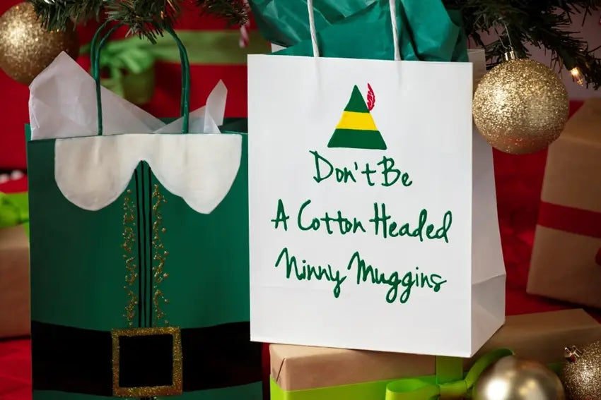 Elf Movie-Inspired Holiday Gift Bags