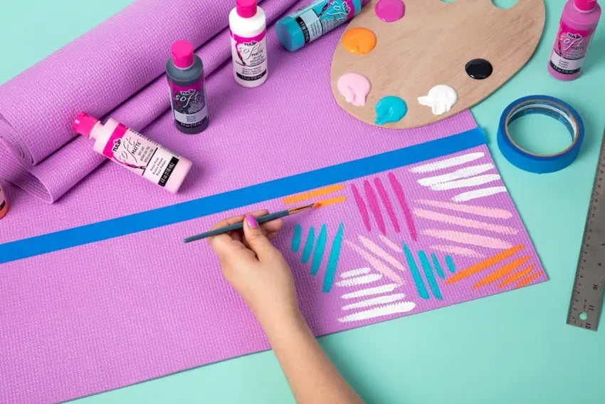 DIY Custom Painted Yoga Mat