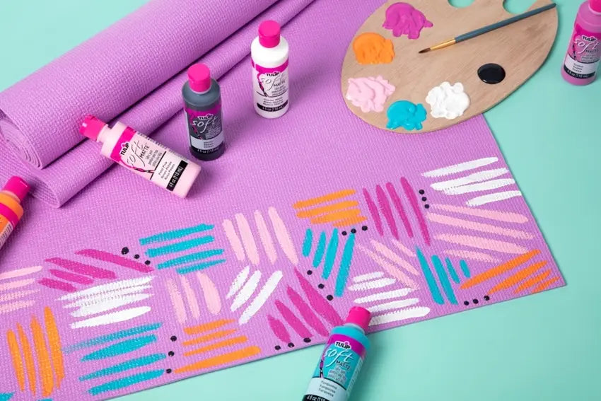 DIY Custom Painted Yoga Mat – Tulip Color Crafts