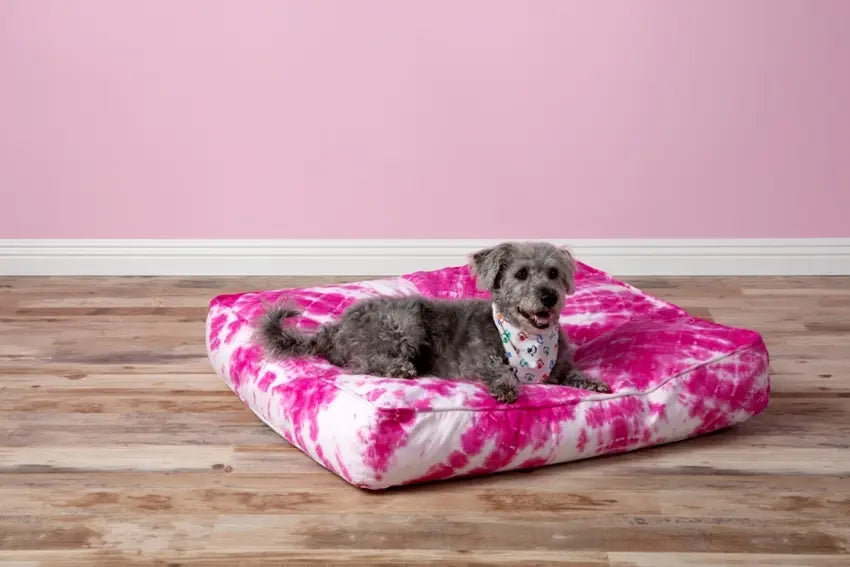 Shibori Tie Dye Dog Bed