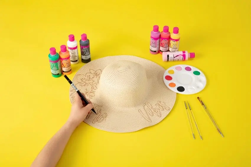 Easy Painted Summer Sun Hat