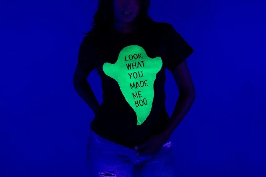 DIY Halloween Glow Ghost T-shirt