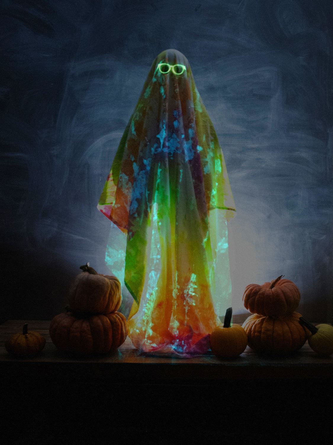 DIY Glow-In-The-Dark Ghost Halloween Costume