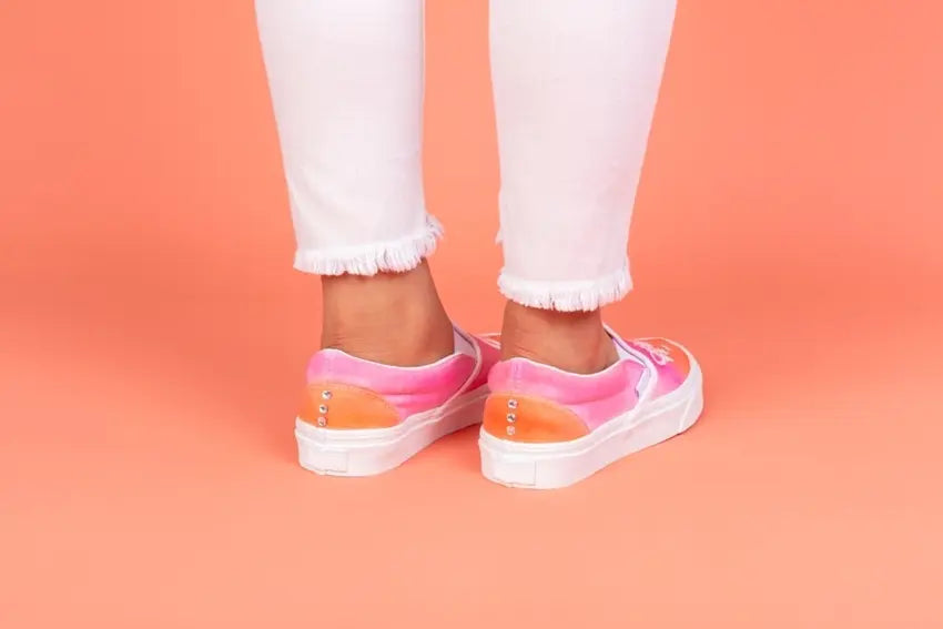 Tulip Unicorn Ombre Tie-Dye Shoes with Transfers