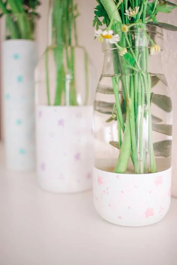 Tulip Pastel Dimensional Paint Floral Vases