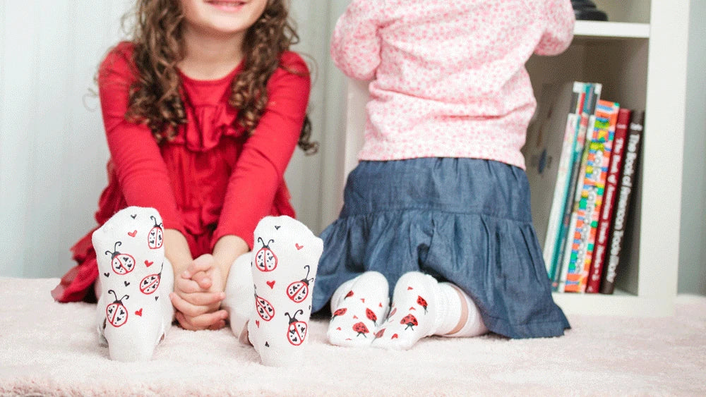 Pink & Red Grippy Socks