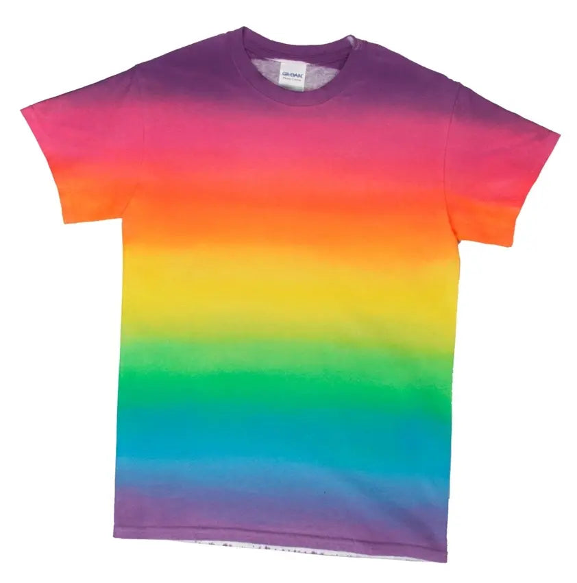Rainbow ombre spray dye